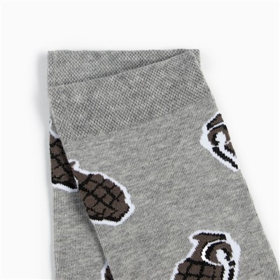 Набор мужских носков (3 пары), цвет серый/графит/чёрный, размер 29-31
